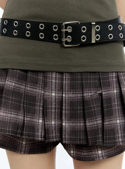 double-eyelet-belt-iu524 / Black