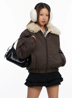 reversible-quilted-bomber-jacket-in528 / Brown