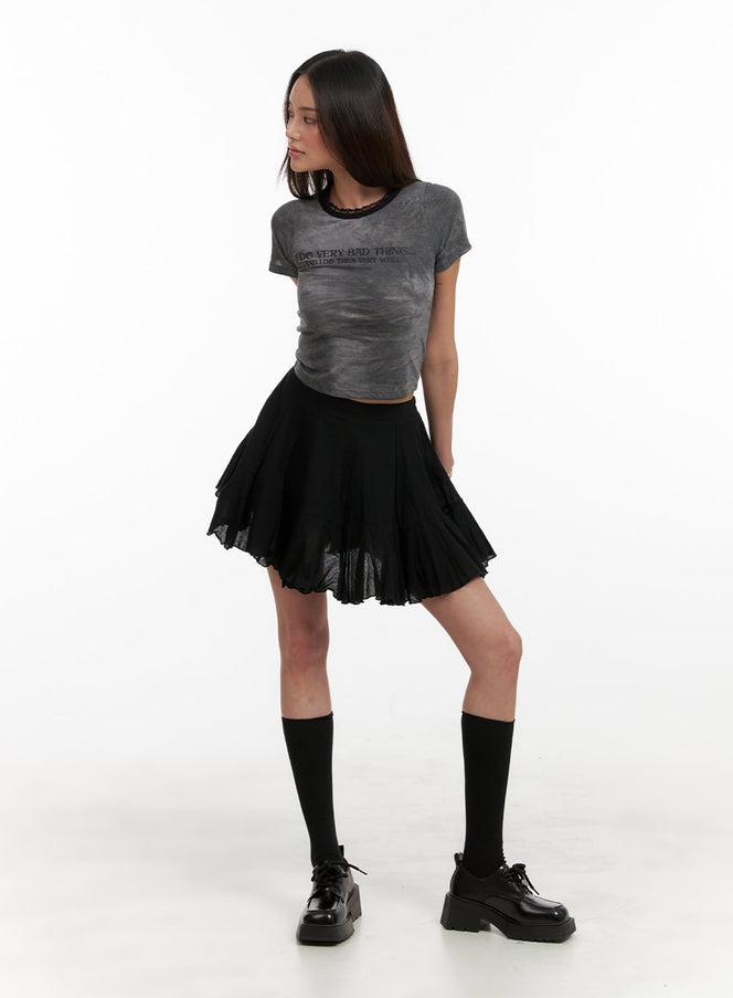 graphic-crop-top-ca430 / Dark gray