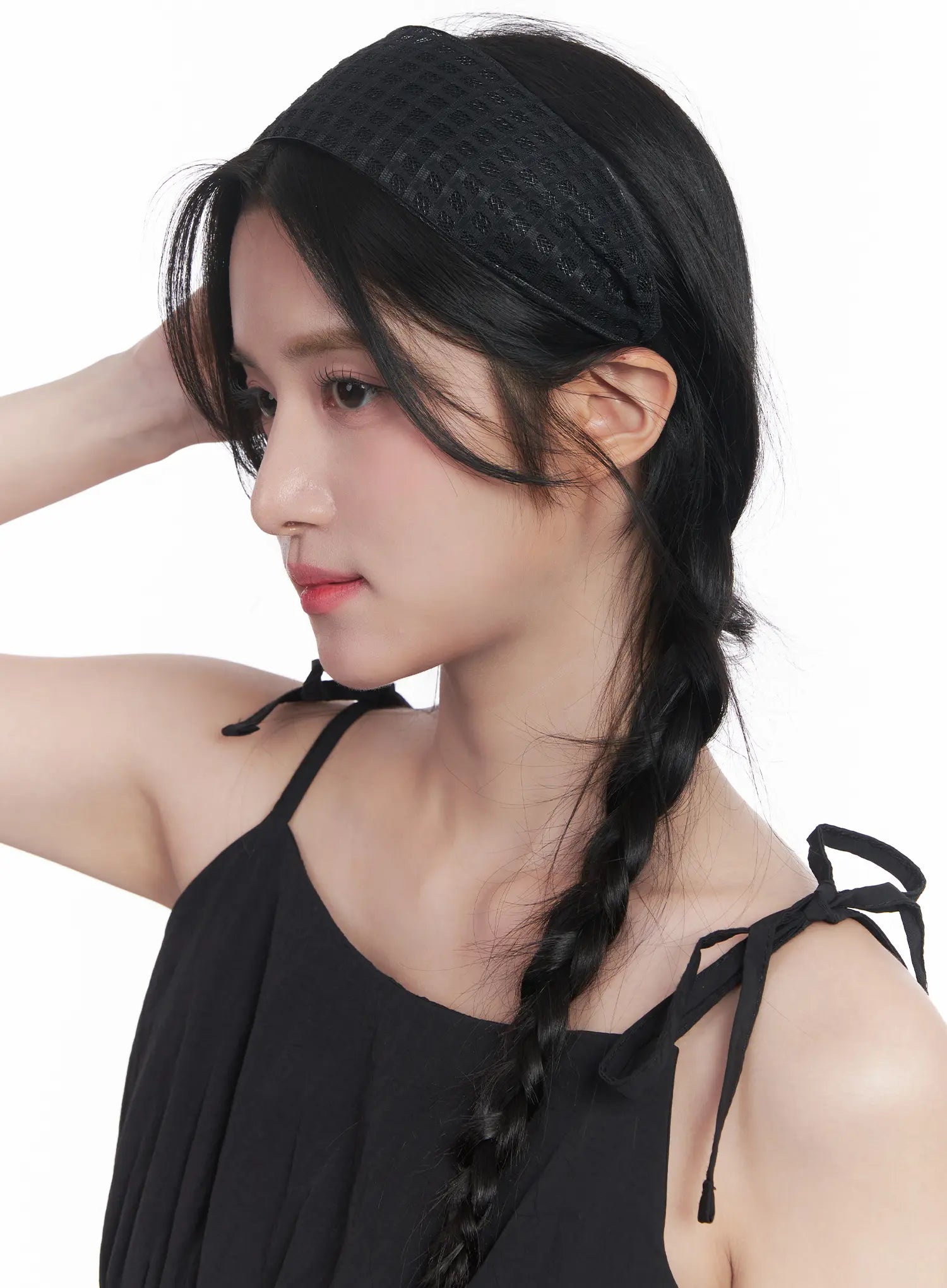 wide-patterned-headband-cu525 / Black