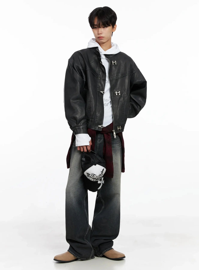 mens-faux-leather-toggle-buckle-jacket-io517