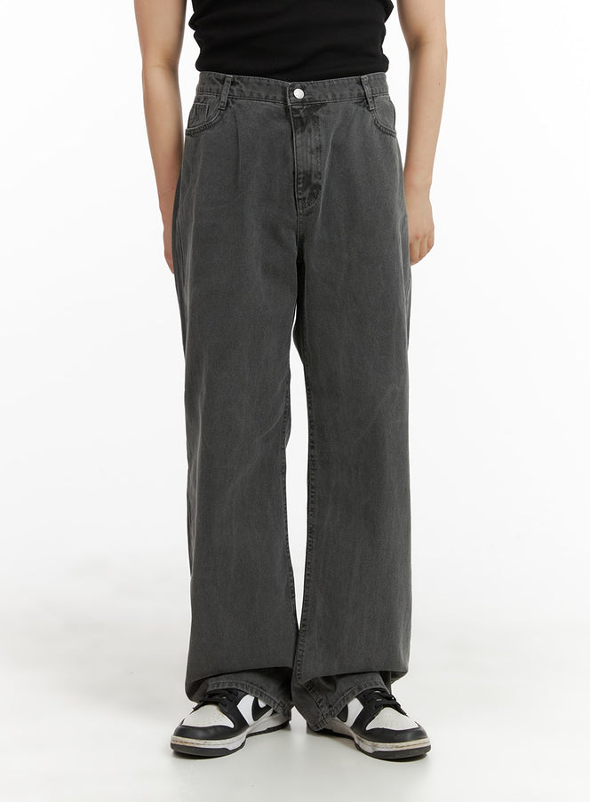 mens-classic-baggy-fit-jeans-ia401 / Black