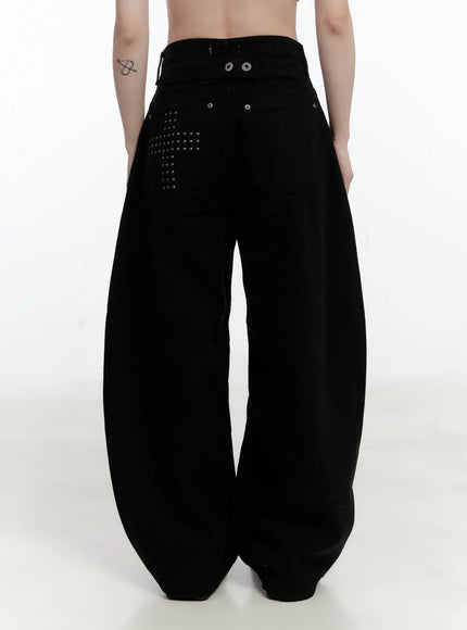 studded-wide-leg-fleece-lined-pants-cn525