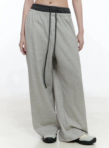 layered-button-baggy-sweatpants-io527
