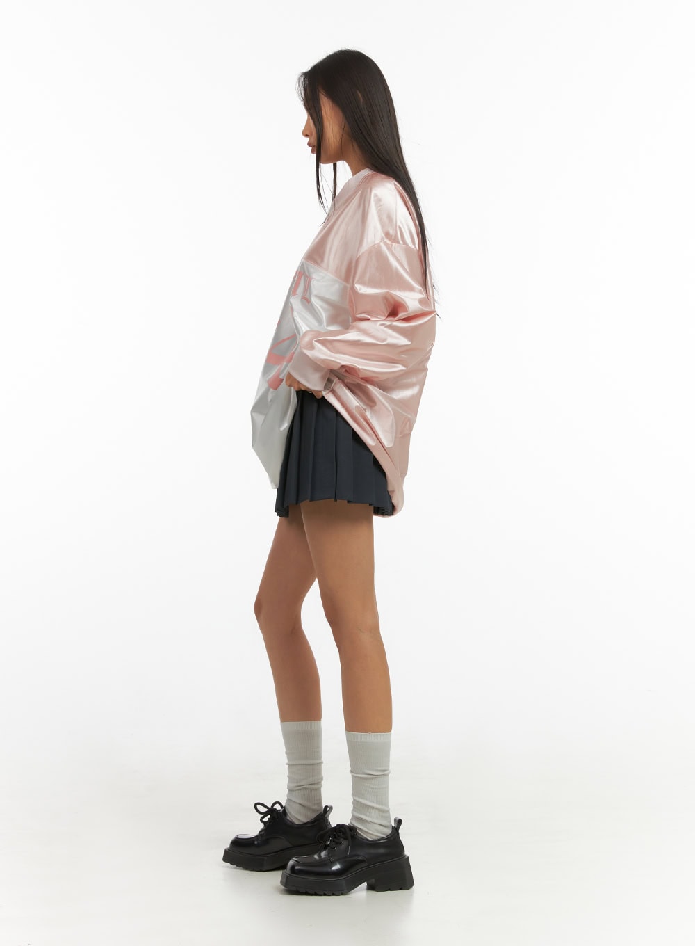 pink-lettered-poly-sweat-v-neck-hoodie-io409