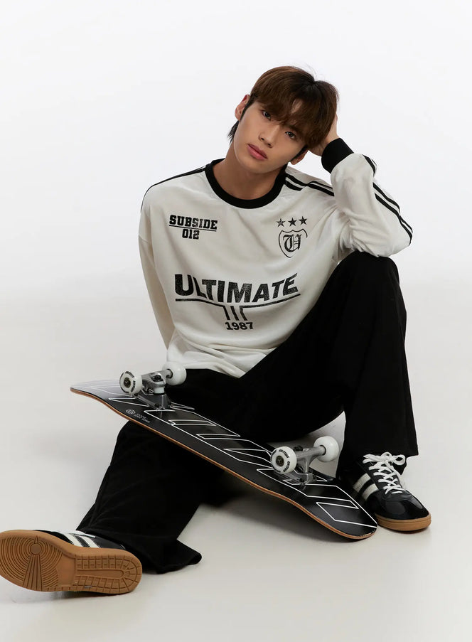 mens-sporty-track-sweatshirt-in528 / Light beige