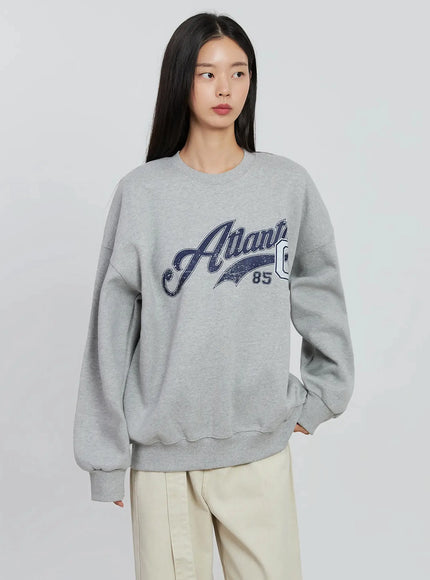 graphic-oversized-crewneck-io530 / Gray