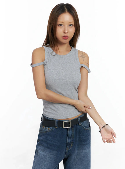 double-strap-tank-top-in528 / Gray