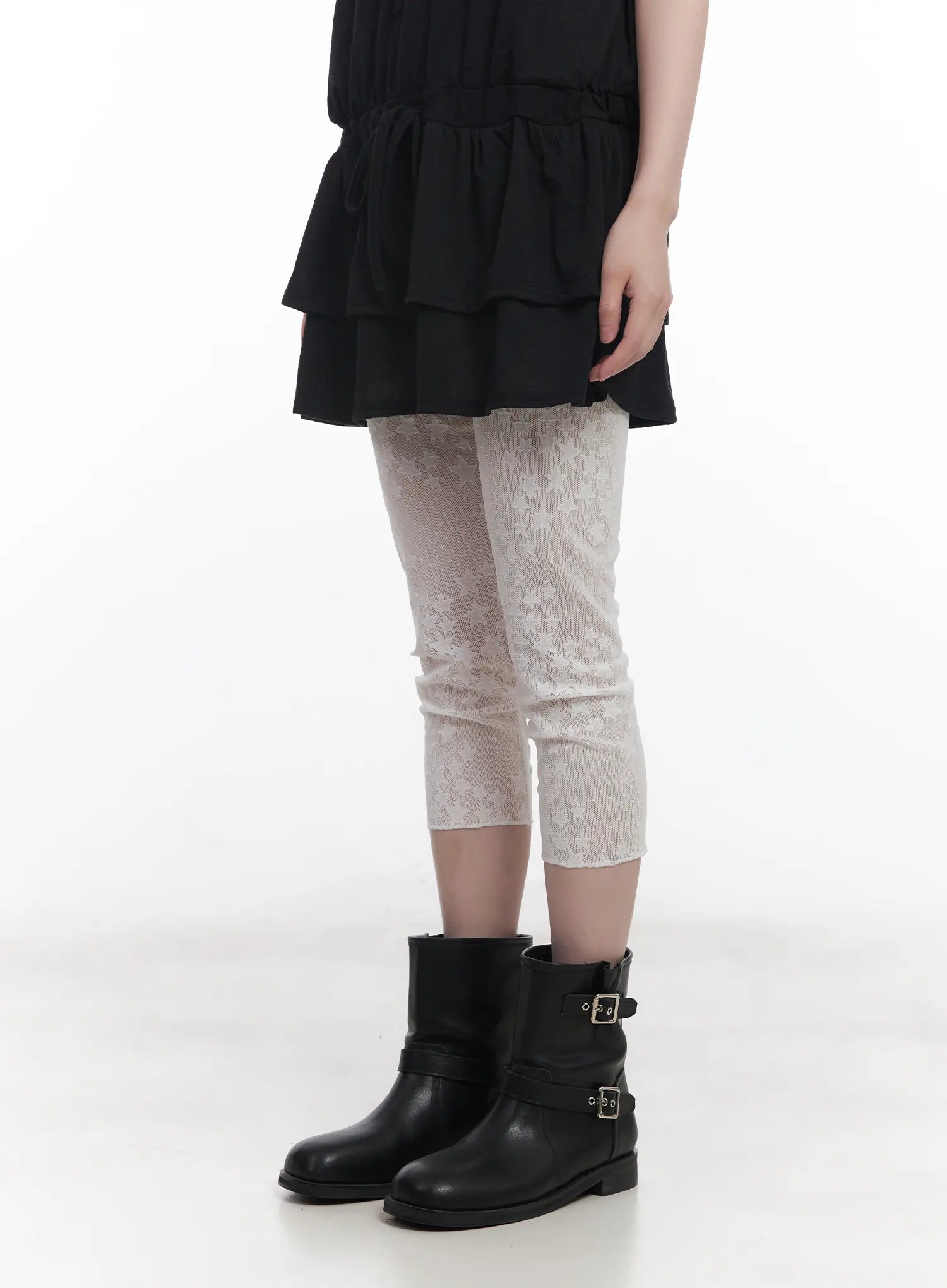 star-print-sheer-mid-length-leggings-cu519