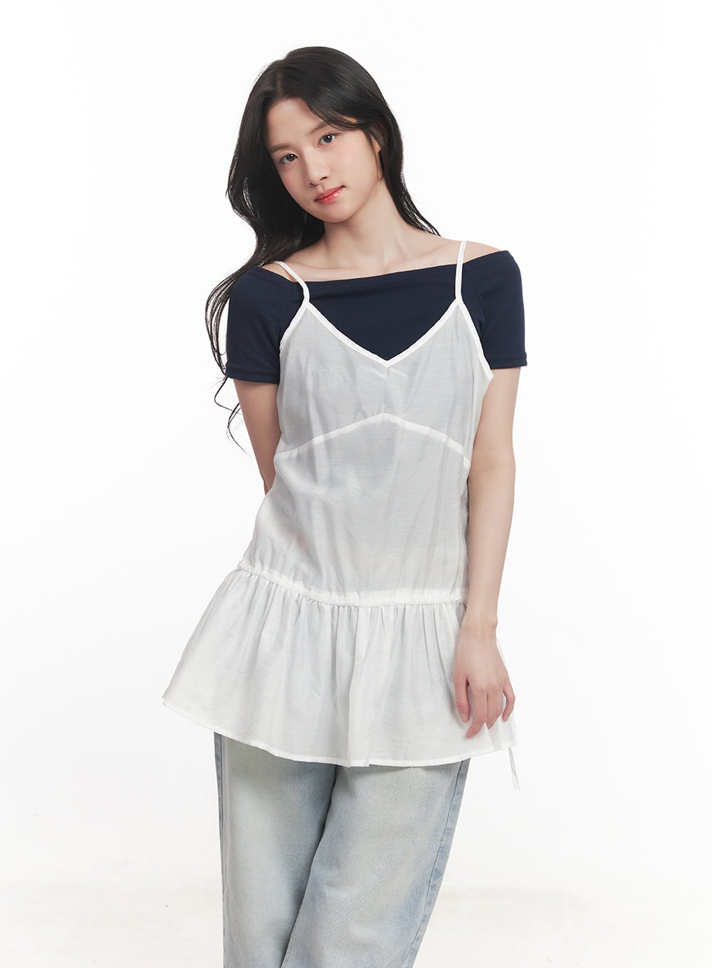 sheer-cami-mini-dress-ca510 / White