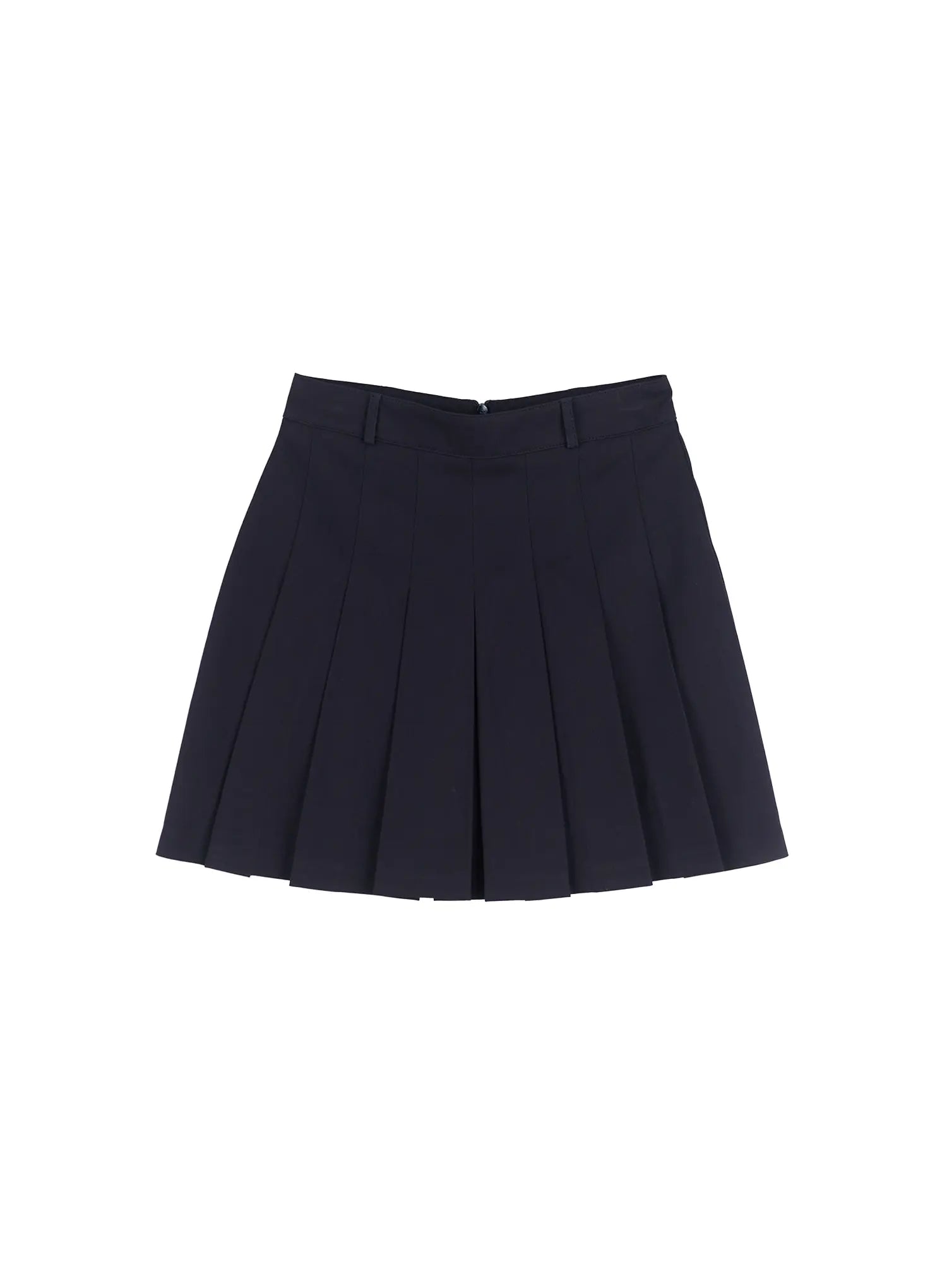 classic-pleated-mini-a-line-skirt-cl524 / Black