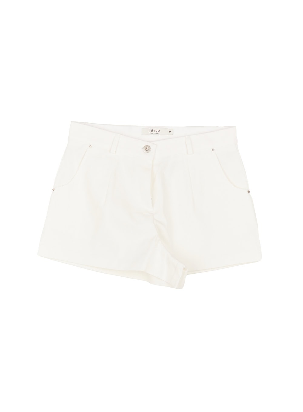 flared-basic-shorts-cm512 / White