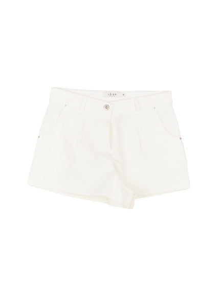 flared-basic-shorts-cm512 / White