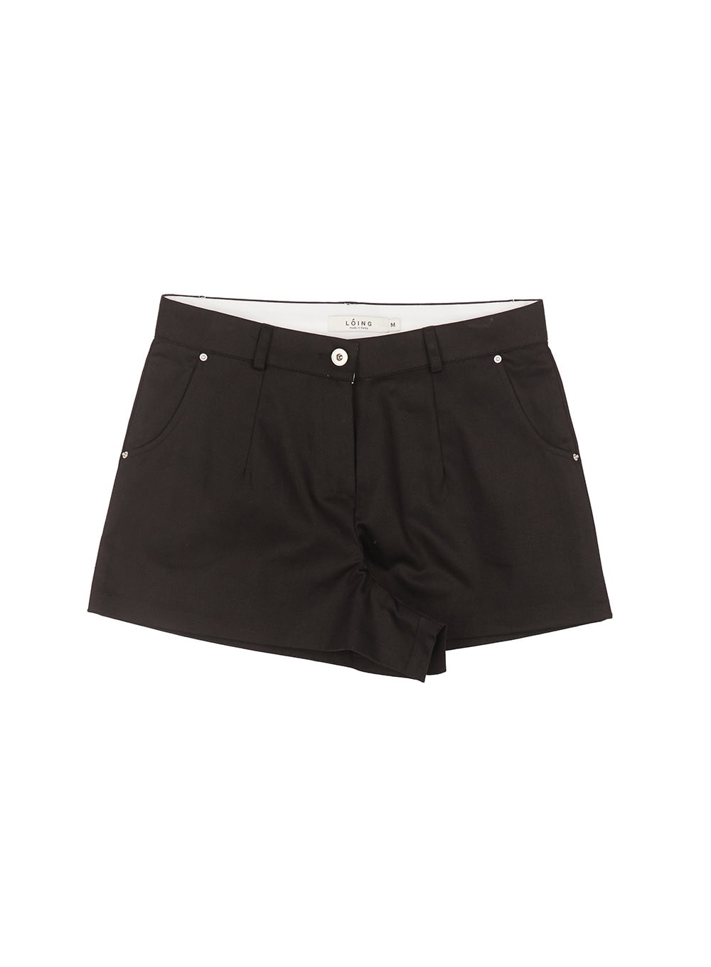 flared-basic-shorts-cm512 / Black